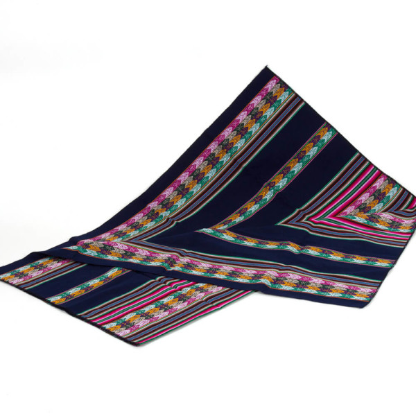 Aguayo Decke aus Peru - dunkelblau