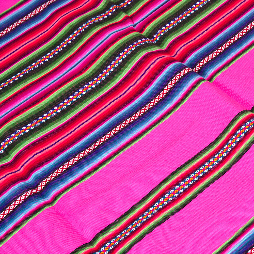 Aguayo Decke aus Bolivien, rosa