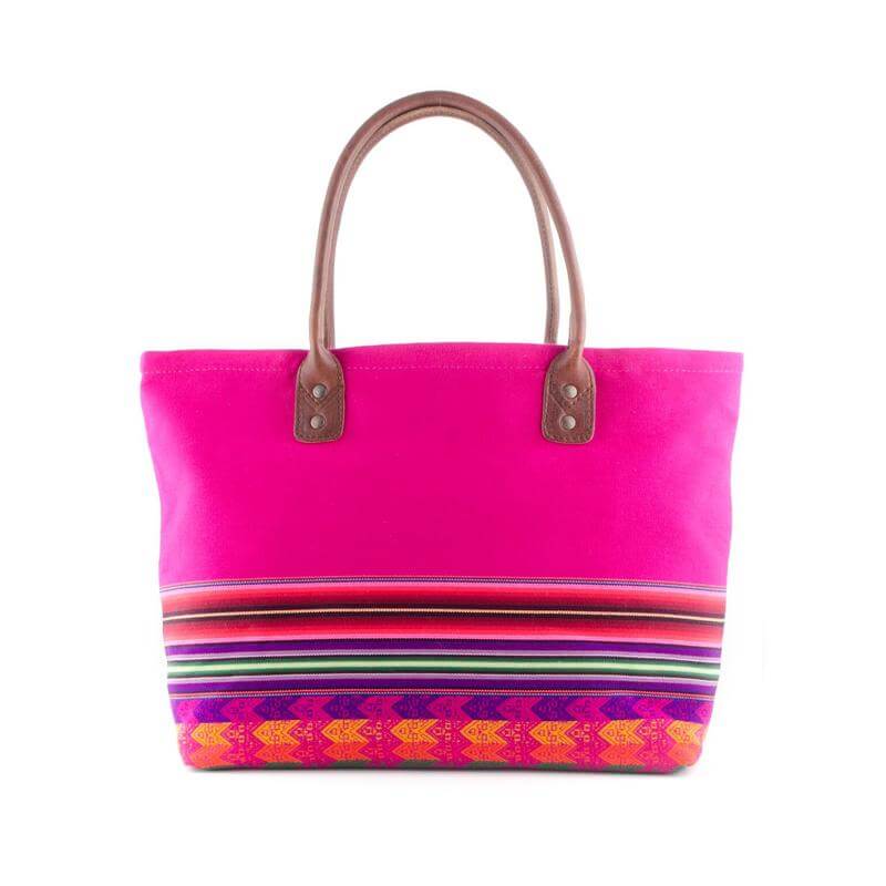 Henkeltasche aus Aguayo, pink - Tote Bag von INKKAS