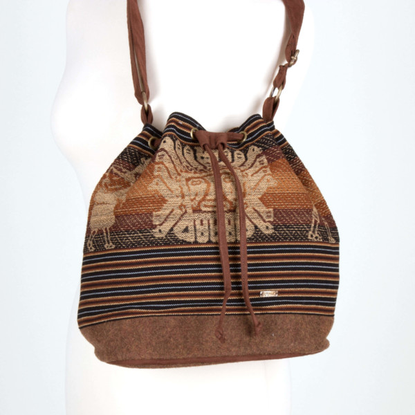 Beuteltasche aus Peru mit traditionellem Symbol