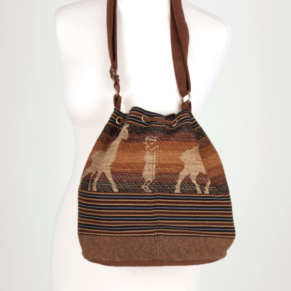 Beuteltasche aus Peru mit traditionellem Symbol