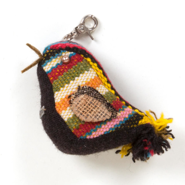 Anhänger Vögelchen aus Stoff - Peru