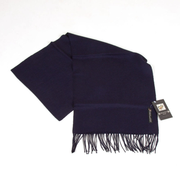 Schal aus Baby Alpaka Wolle dunkelblaufastschwarz