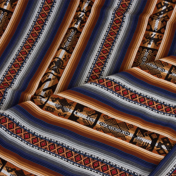 Große Aguayo Decke aus Peru - braun
