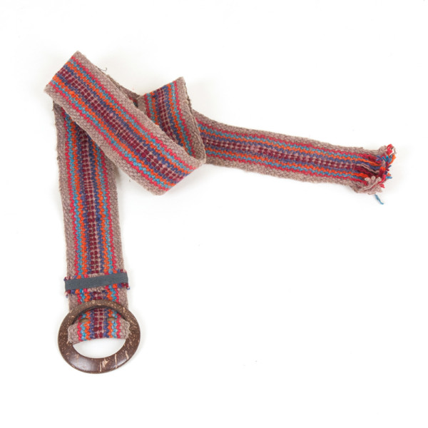 Gürtel aus Peru - rot gestreift