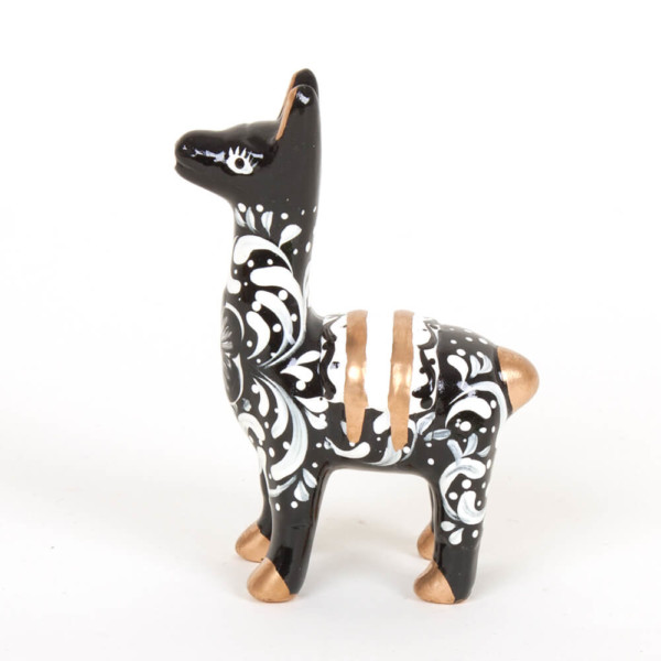 Lama aus Keramik, schwarz