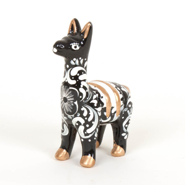 Lama aus Keramik, schwarz